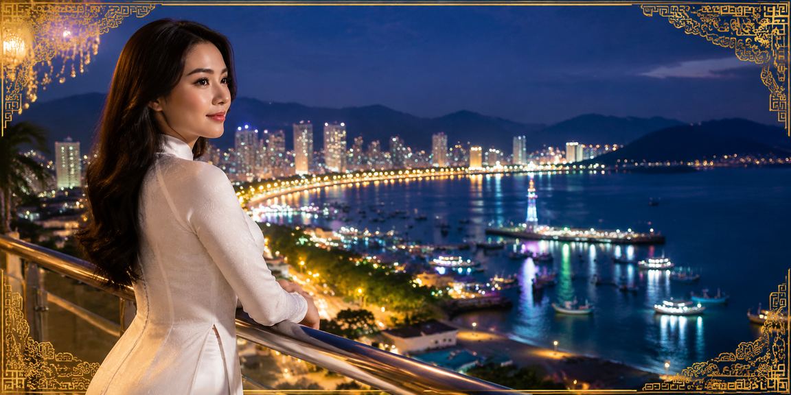 Khung cảnh nhà cái 1thang tại Nha Trang với hình ảnh văn hóa áo dài